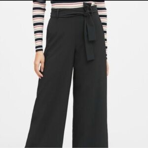 Banana Republic Black Wide-Leg Pants w/ tie